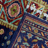 Multi color Super Fine Kazak Afghan Hand-knotted Rug (KK-276)