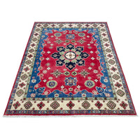 Red  Oriental Kazak Afghan Hand-knotted Rug (KK-269)