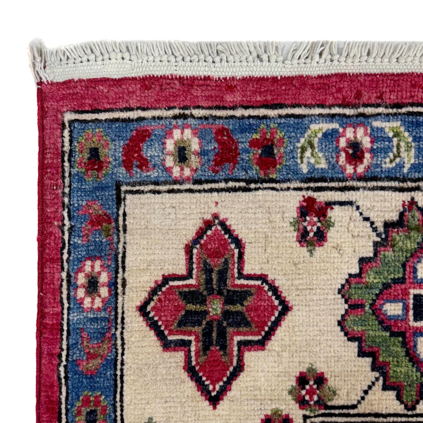 Red  Oriental Kazak Afghan Hand-knotted Rug (KK-269)