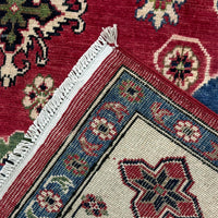 Red  Oriental Kazak Afghan Hand-knotted Rug (KK-269)