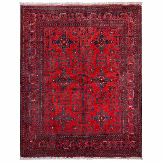 Red Khal Mohammadi Afghan Hand-knotted Rug (KM-463)