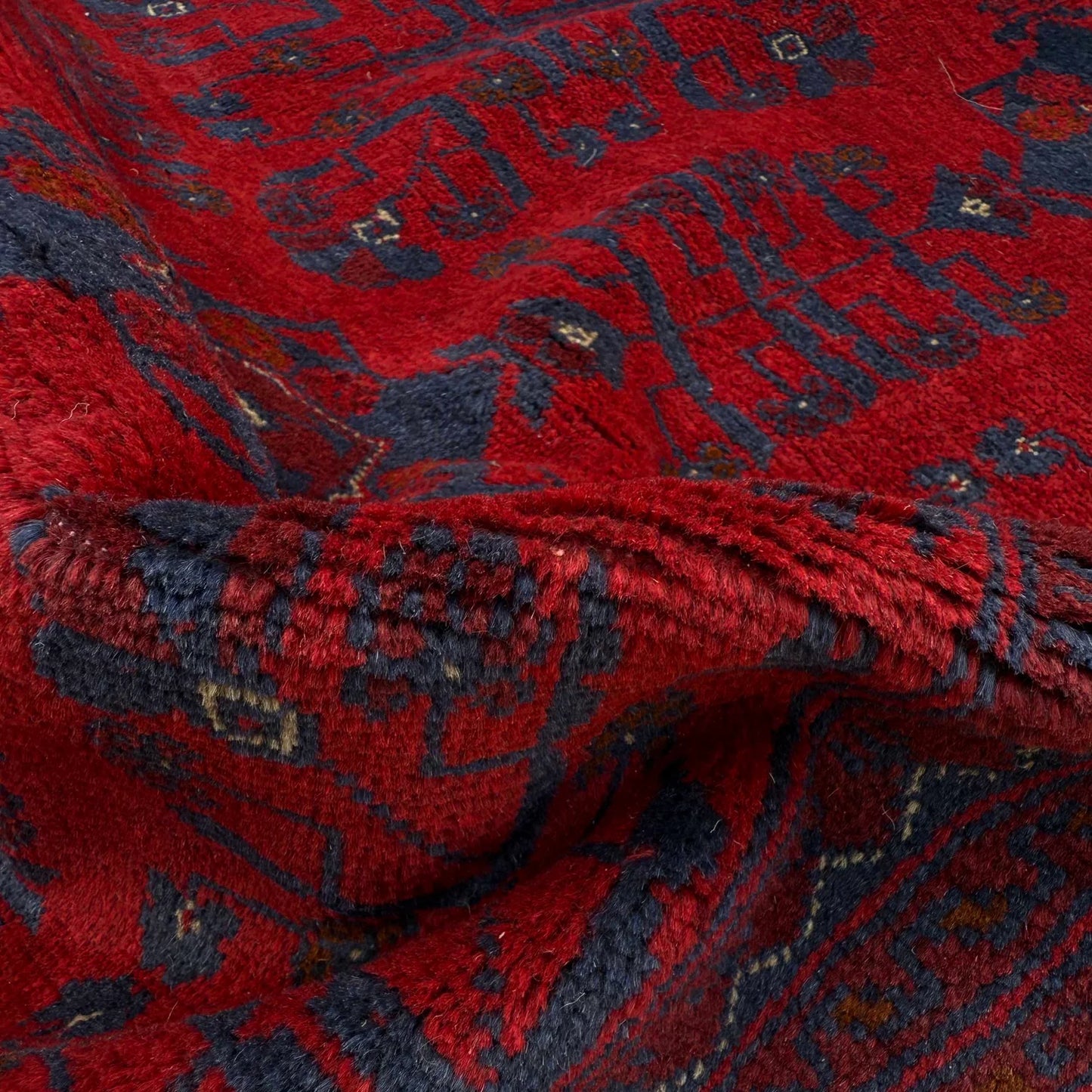 Red Khal Mohammadi Afghan Hand-knotted Rug (KM-463)